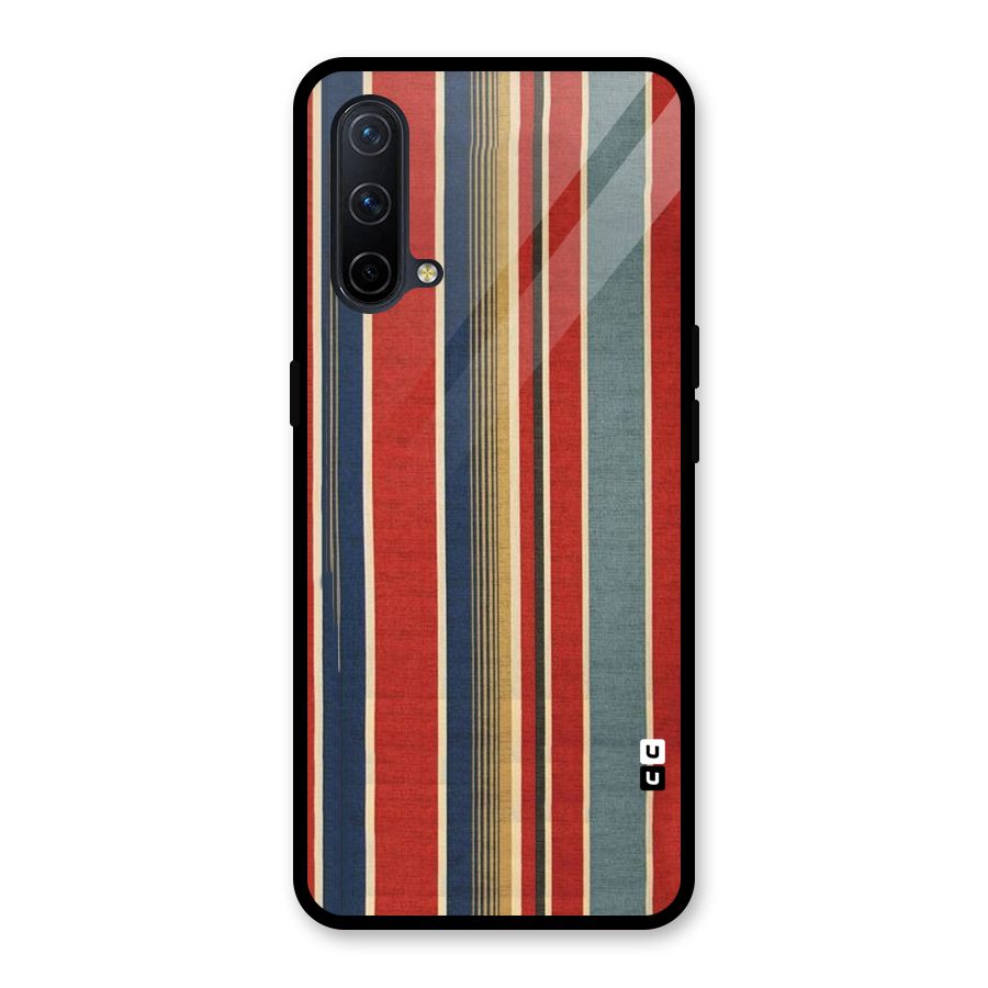 Vintage Disort Stripes Glass Back Case for OnePlus Nord CE 5G