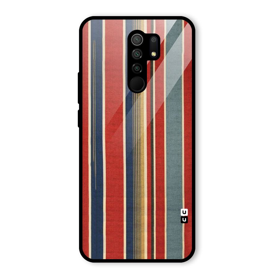 Vintage Disort Stripes Glass Back Case for Poco M2