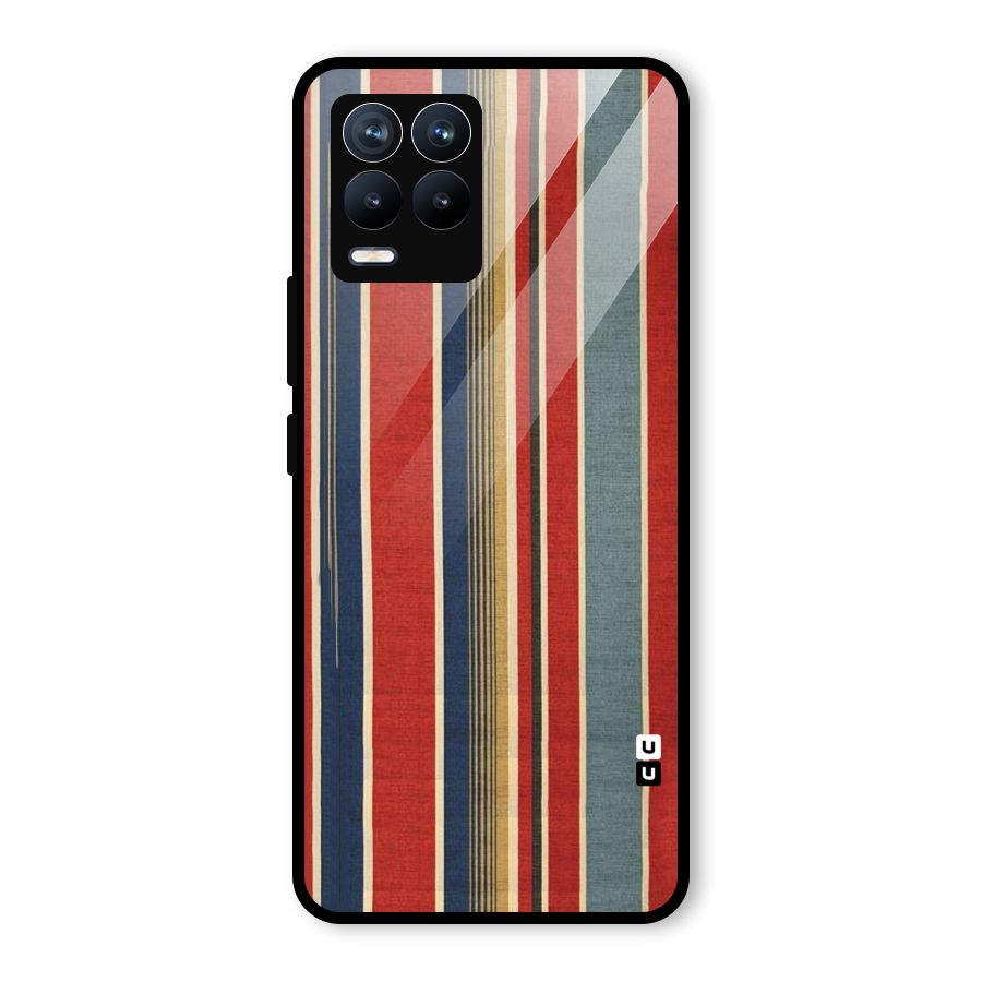 Vintage Disort Stripes Glass Back Case for Realme 8