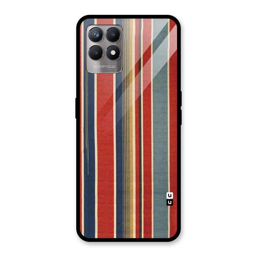 Vintage Disort Stripes Glass Back Case for Realme 8i