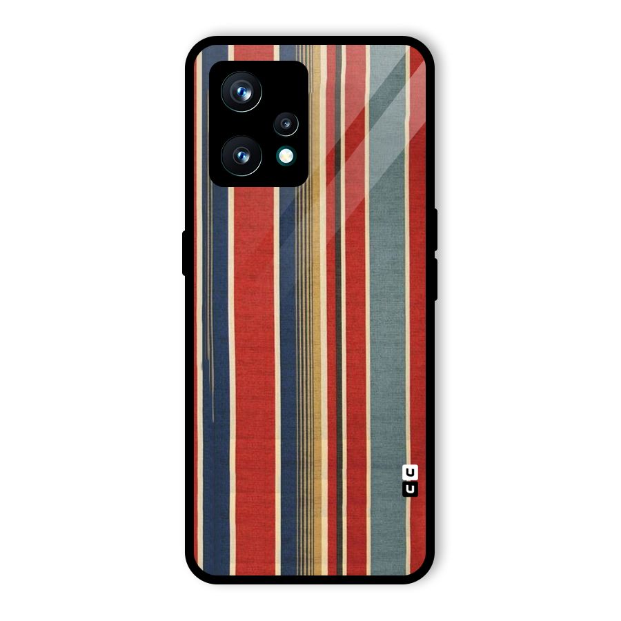 Vintage Disort Stripes Glass Back Case for Realme 9 Pro Plus 5G