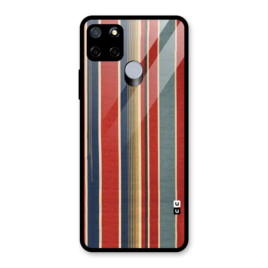 Vintage Disort Stripes Glass Back Case for Realme C12