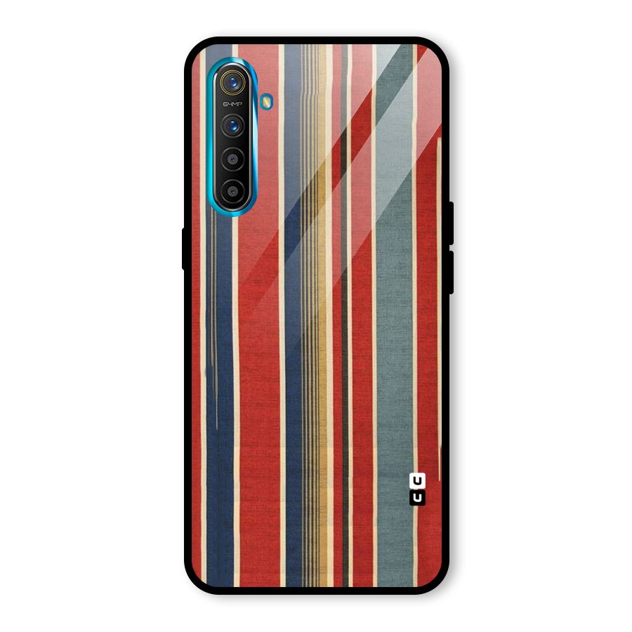 Vintage Disort Stripes Glass Back Case for Realme X2