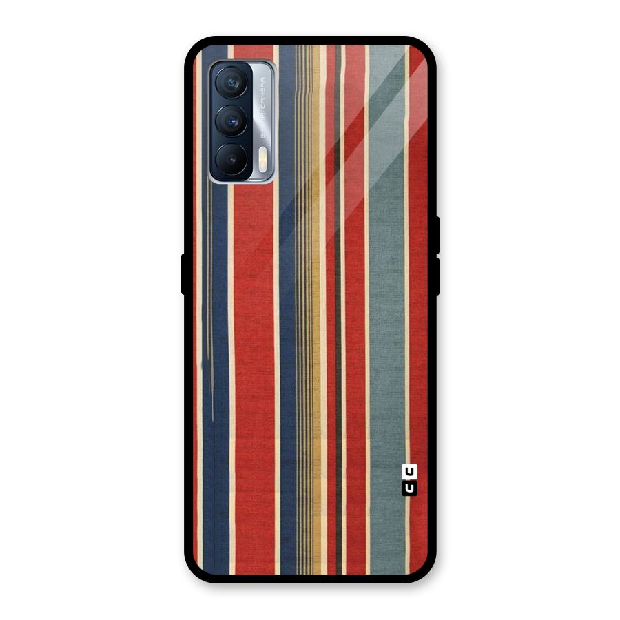 Vintage Disort Stripes Glass Back Case for Realme X7
