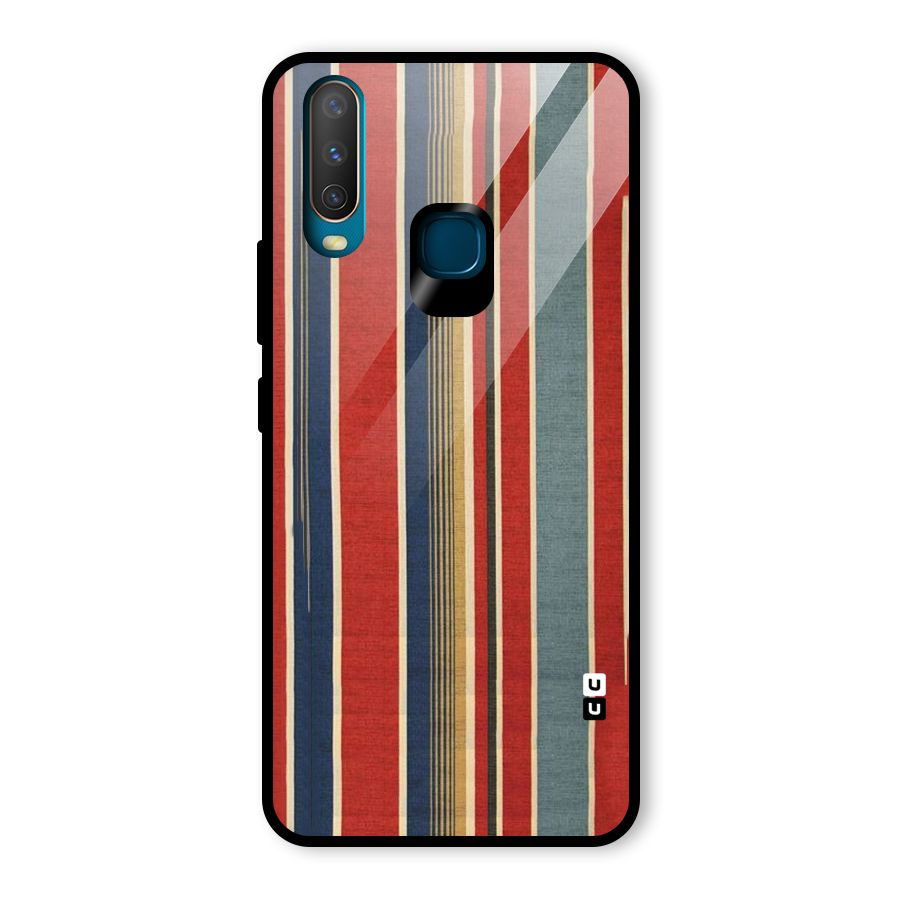 Vintage Disort Stripes Glass Back Case for Vivo Y15