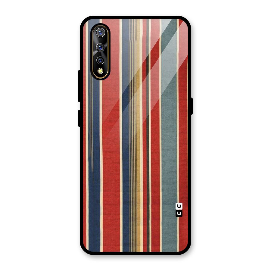 Vintage Disort Stripes Glass Back Case for Vivo Z1x