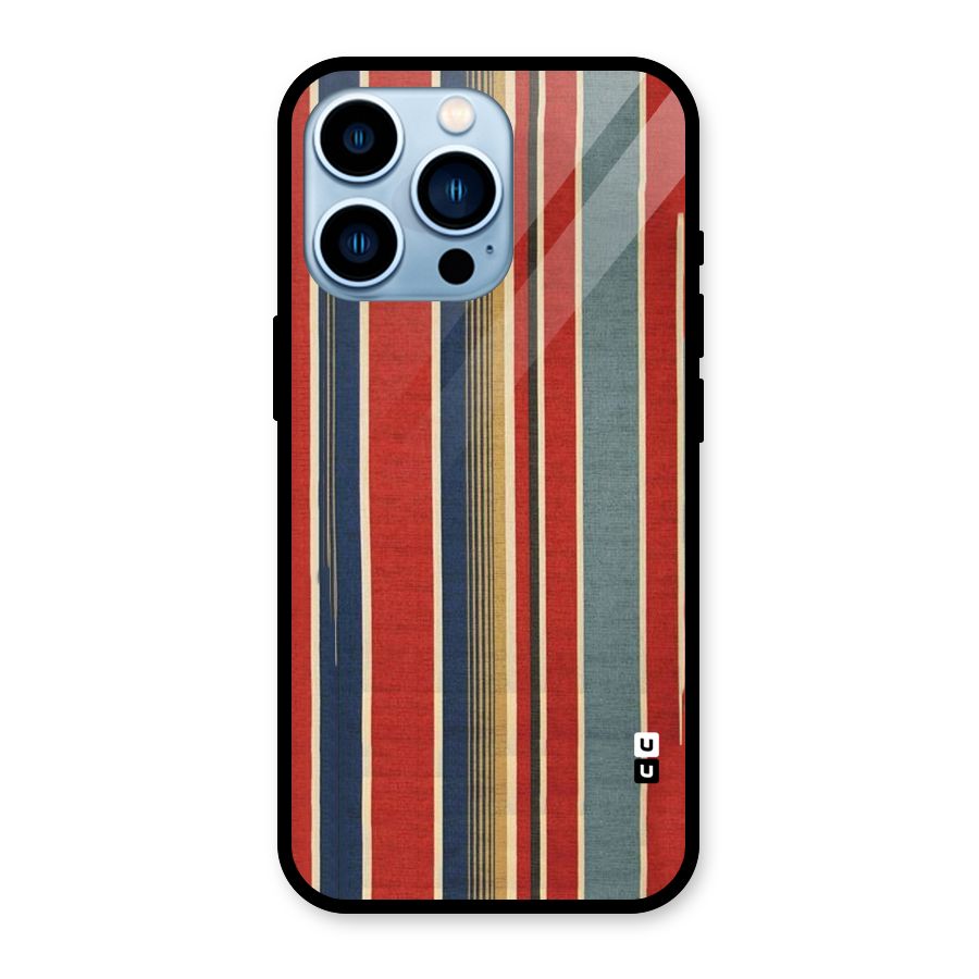 Vintage Disort Stripes Glass Back Case for iPhone 13 Pro