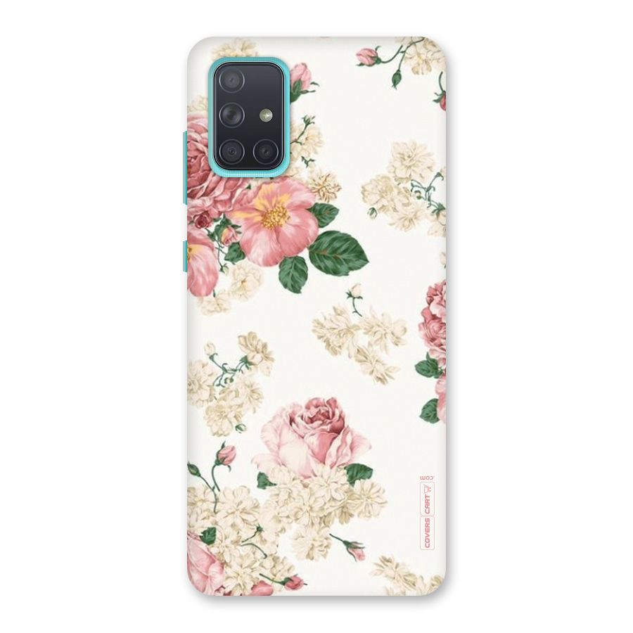 Vintage Floral Pattern Back Case for Galaxy A71