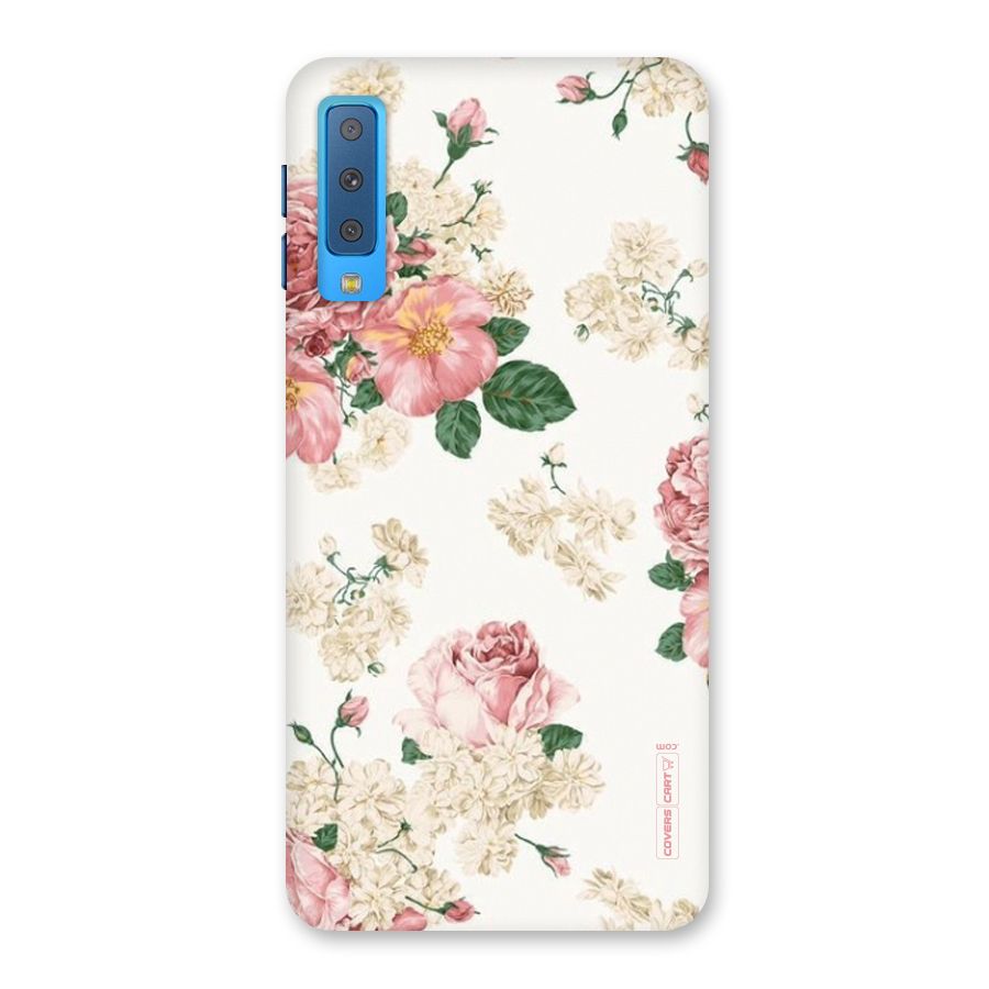 Vintage Floral Pattern Back Case for Galaxy A7 (2018)