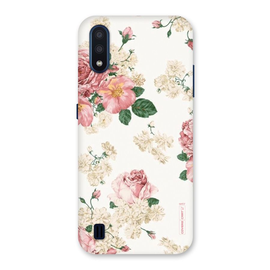 Vintage Floral Pattern Back Case for Galaxy M01