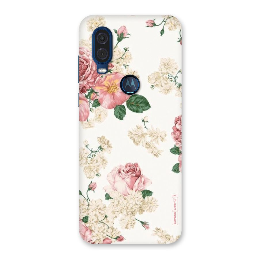 Vintage Floral Pattern Back Case for Motorola One Vision
