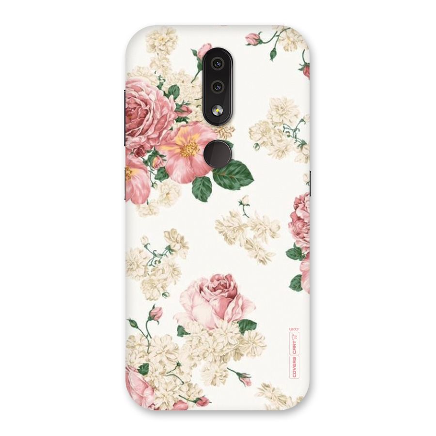 Vintage Floral Pattern Back Case for Nokia 4.2