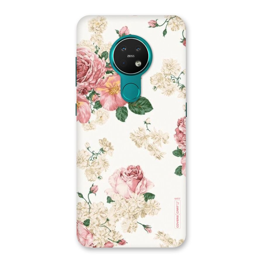 Vintage Floral Pattern Back Case for Nokia 7.2