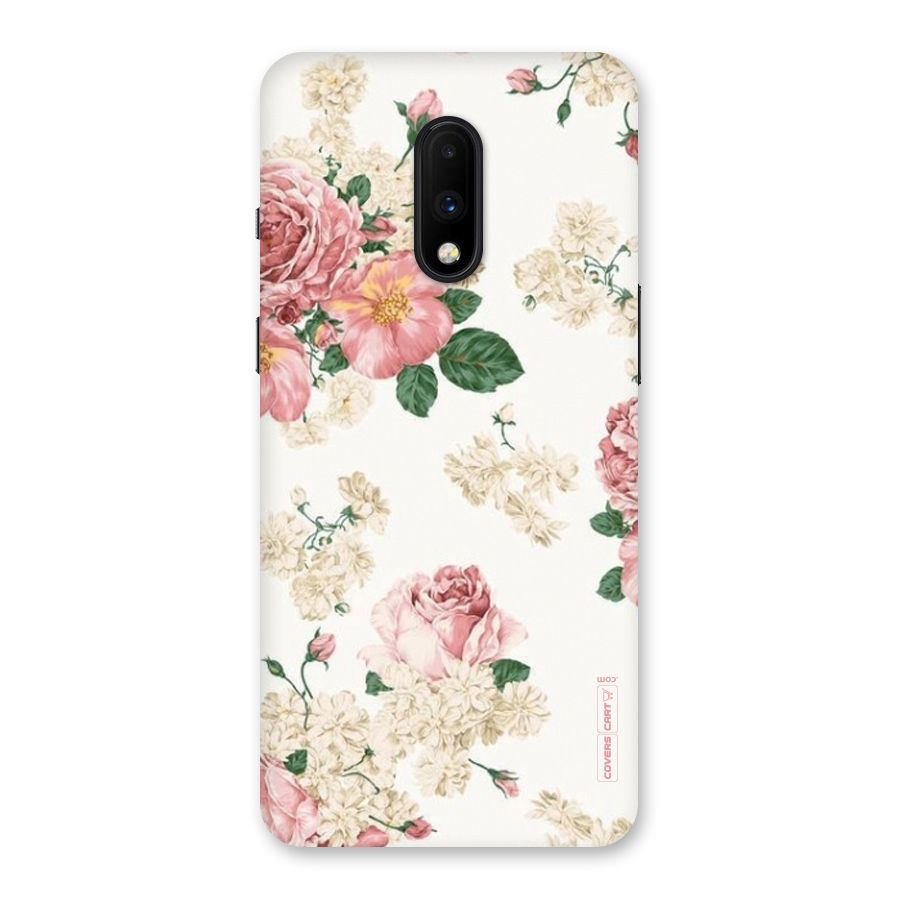 Vintage Floral Pattern Back Case for OnePlus 7