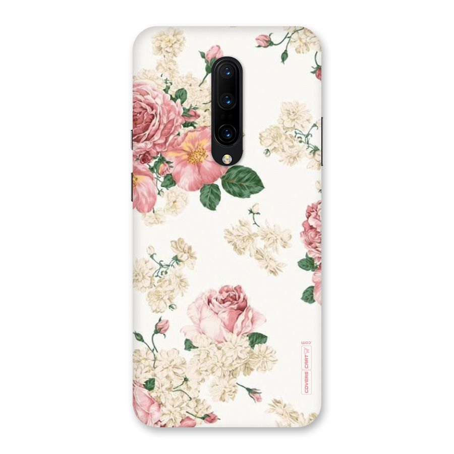 Vintage Floral Pattern Back Case for OnePlus 7 Pro
