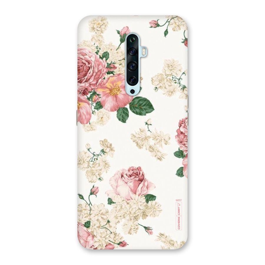 Vintage Floral Pattern Back Case for Oppo Reno2 F