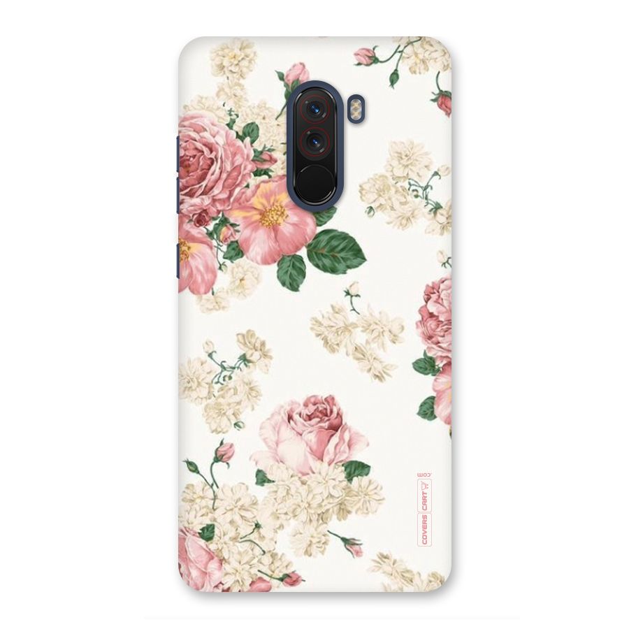 Vintage Floral Pattern Back Case for Poco F1