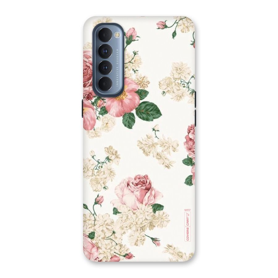 Vintage Floral Pattern Back Case for Reno4 Pro