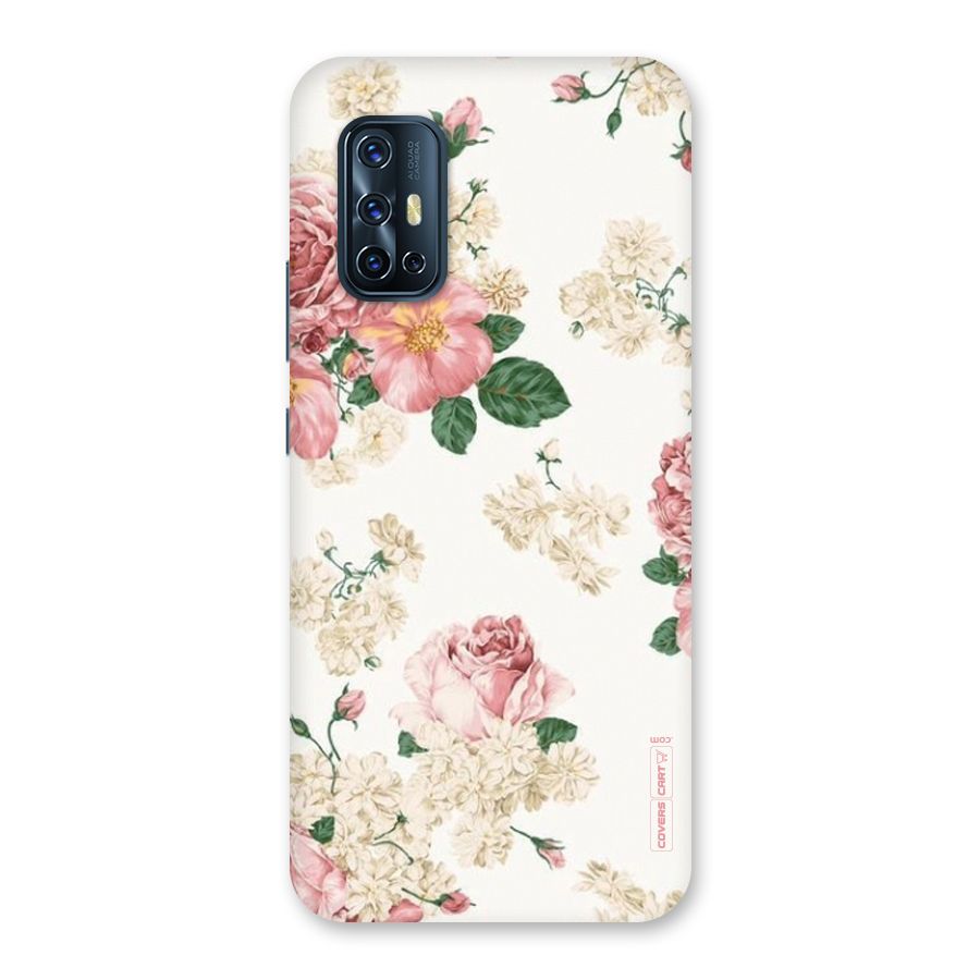 Vintage Floral Pattern Back Case for Vivo V17