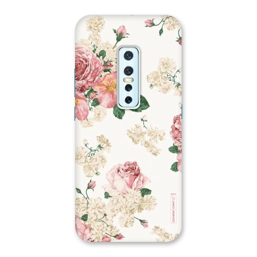Vintage Floral Pattern Back Case for Vivo V17 Pro