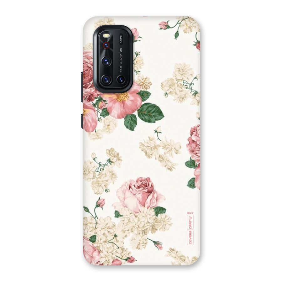 Vintage Floral Pattern Back Case for Vivo V19