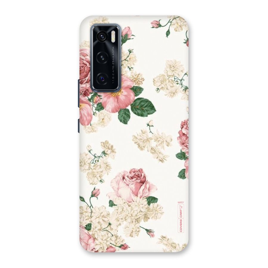 Vintage Floral Pattern Back Case for Vivo V20 SE