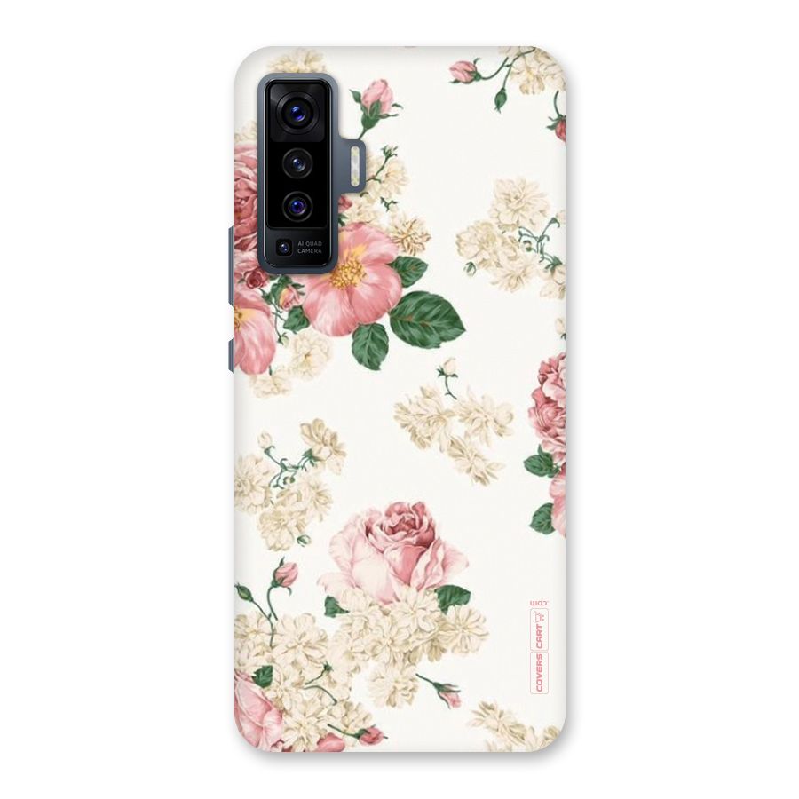 Vintage Floral Pattern Back Case for Vivo X50