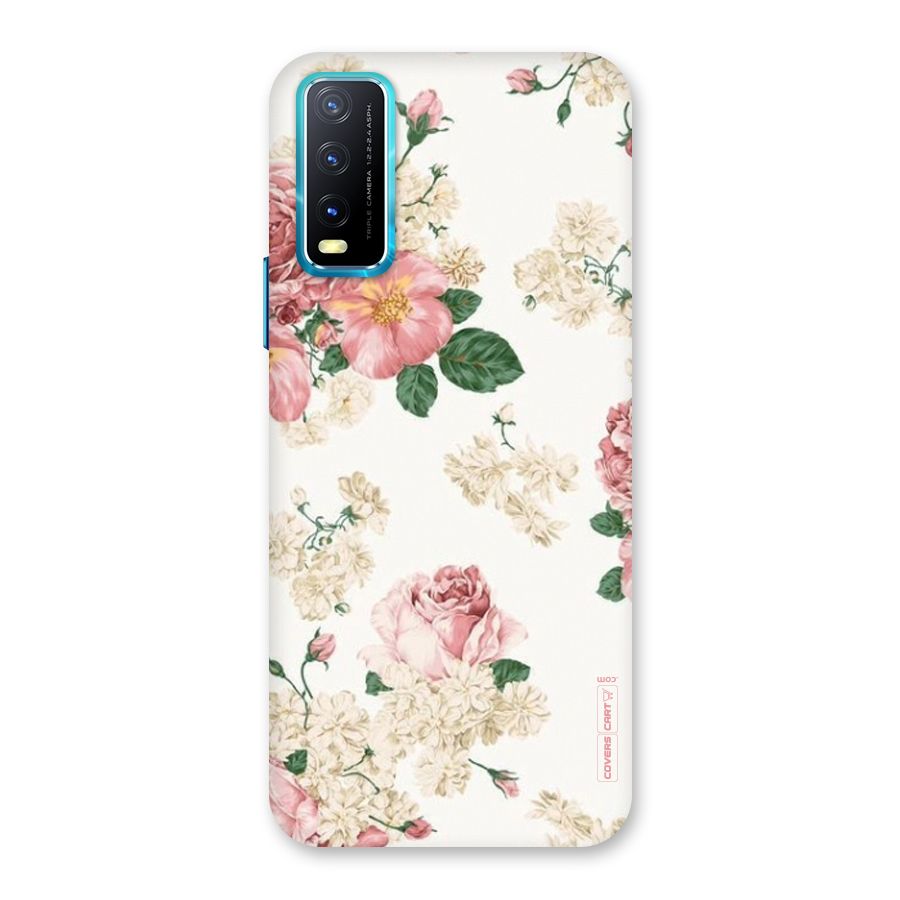 Vintage Floral Pattern Back Case for Vivo Y20