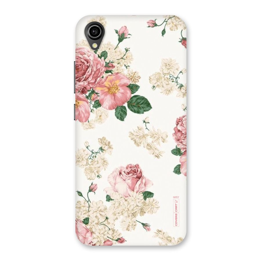 Vintage Floral Pattern Back Case for Vivo Y90