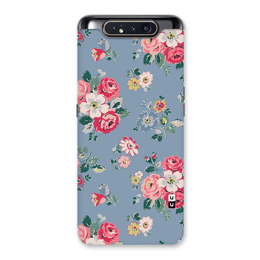 Vintage Flower Pattern Back Case for Galaxy A80