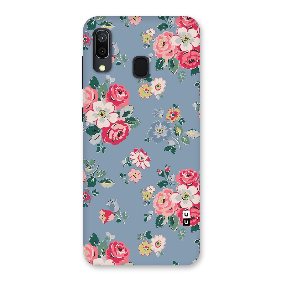 Vintage Flower Pattern Back Case for Galaxy M10s
