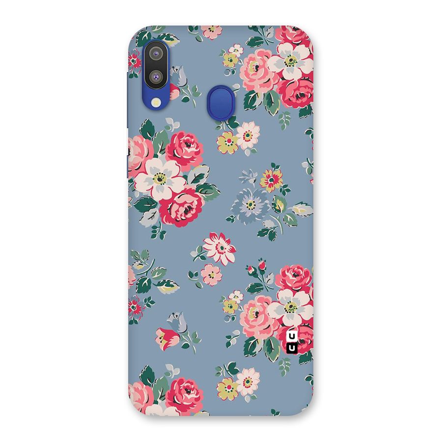 Vintage Flower Pattern Back Case for Galaxy M20