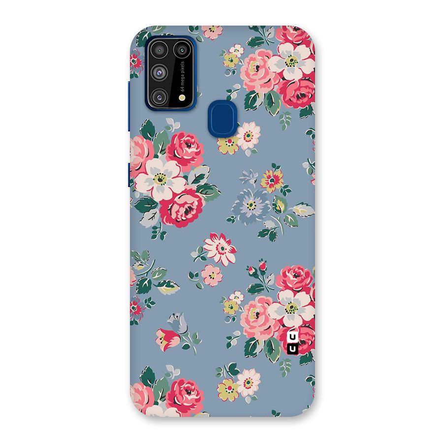 Vintage Flower Pattern Back Case for Galaxy M31