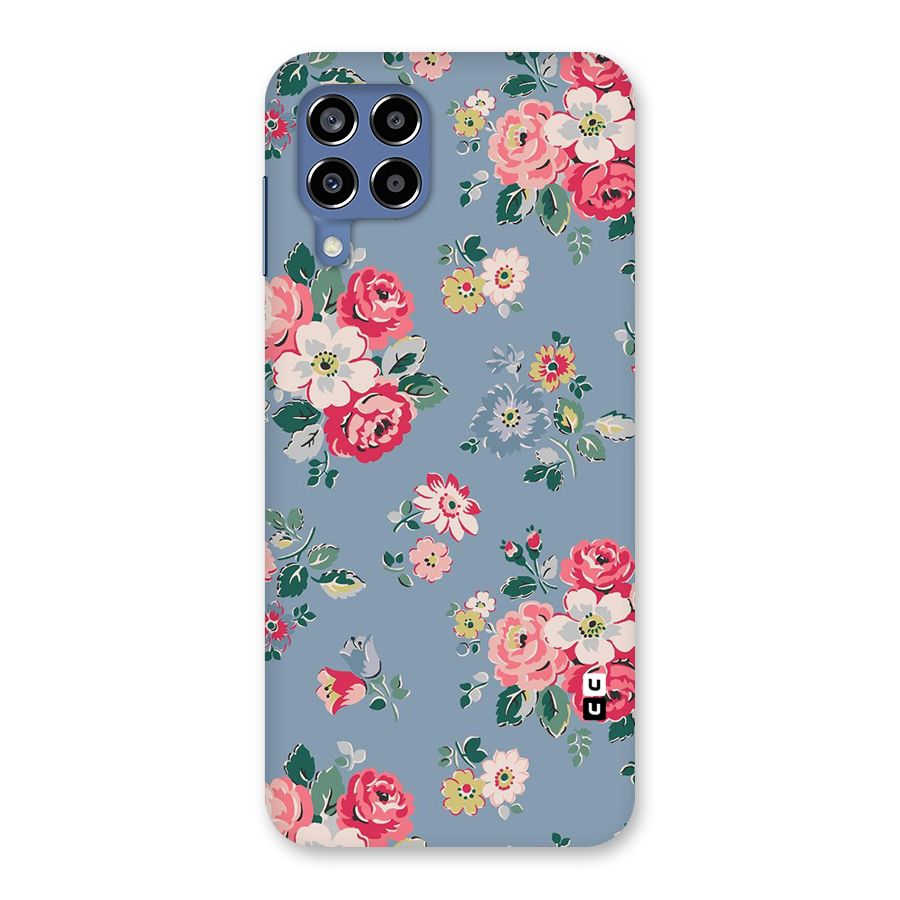 Vintage Flower Pattern Back Case for Galaxy M53 5G