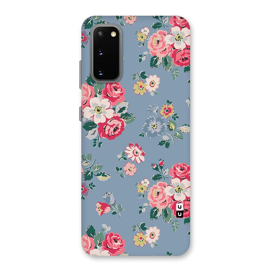 Vintage Flower Pattern Back Case for Galaxy S20
