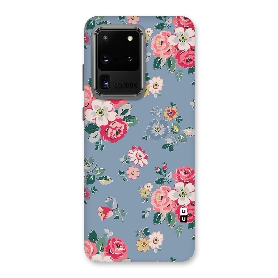 Vintage Flower Pattern Back Case for Galaxy S20 Ultra