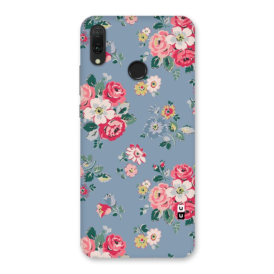 Vintage Flower Pattern Back Case for Huawei Y9 (2019)