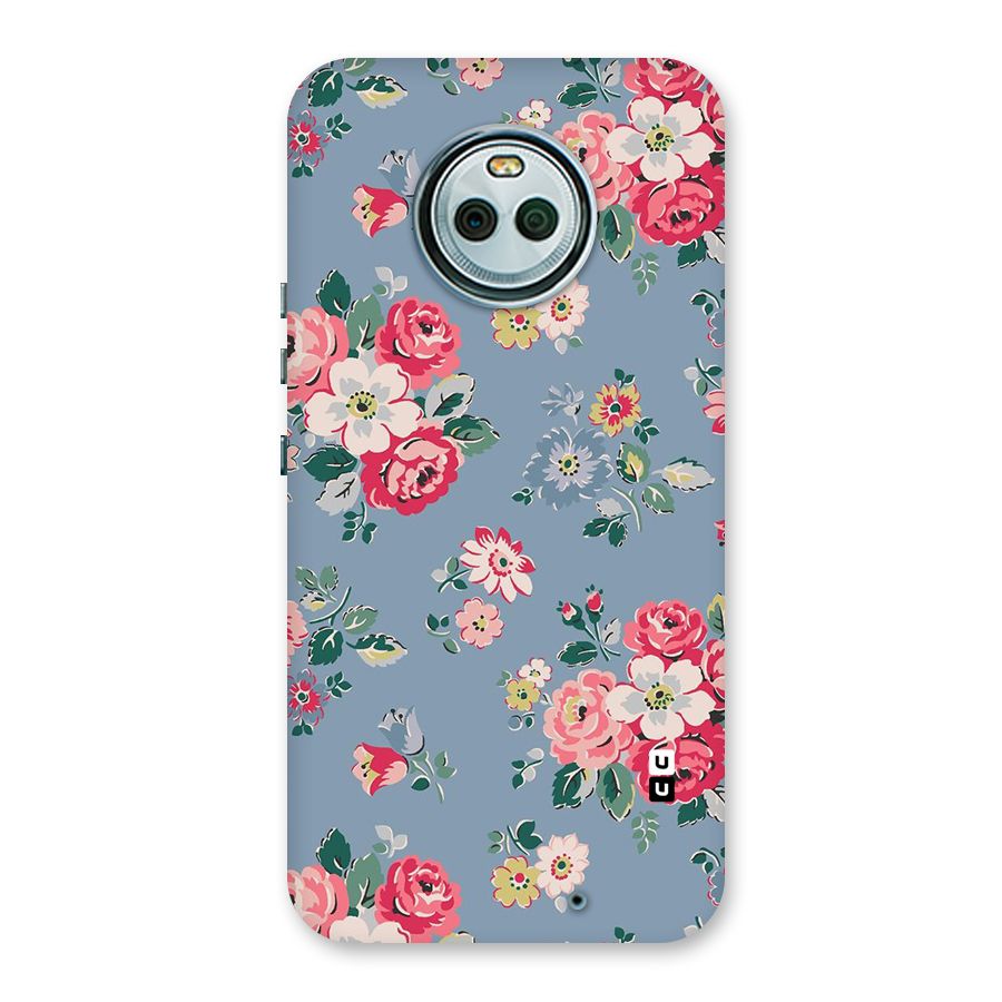 Vintage Flower Pattern Back Case for Moto X4