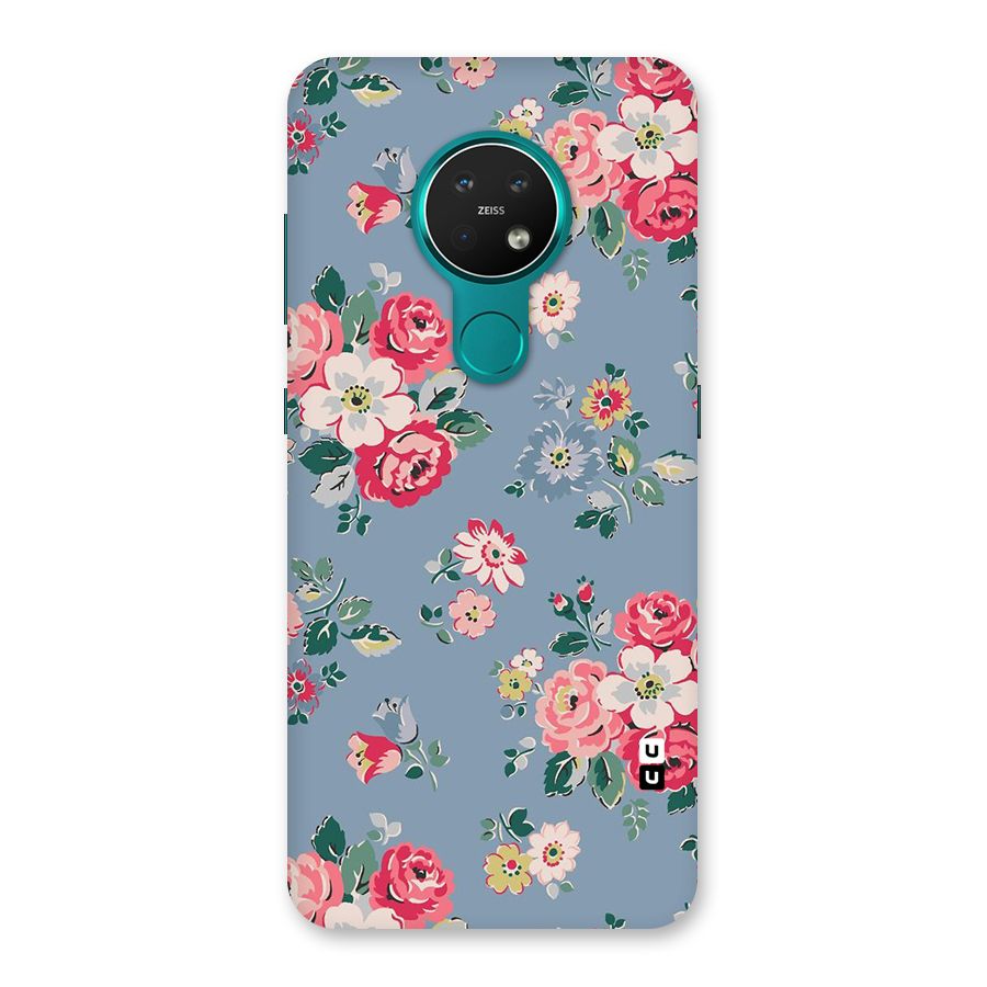 Vintage Flower Pattern Back Case for Nokia 7.2