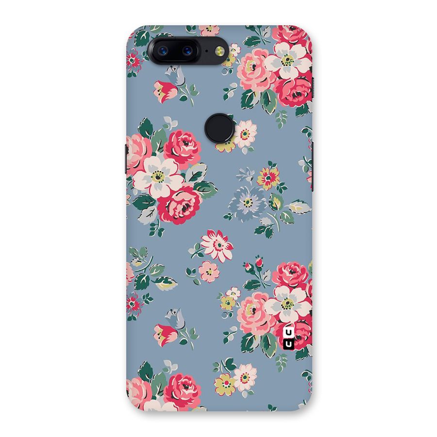 Vintage Flower Pattern Back Case for OnePlus 5T
