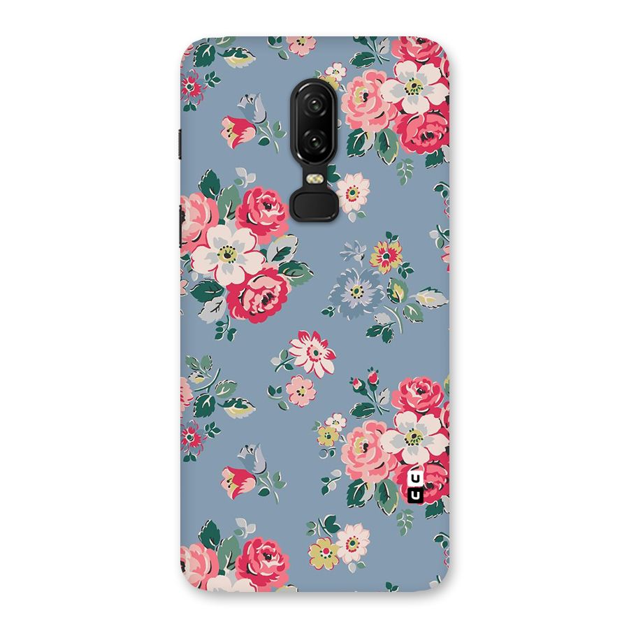 Vintage Flower Pattern Back Case for OnePlus 6