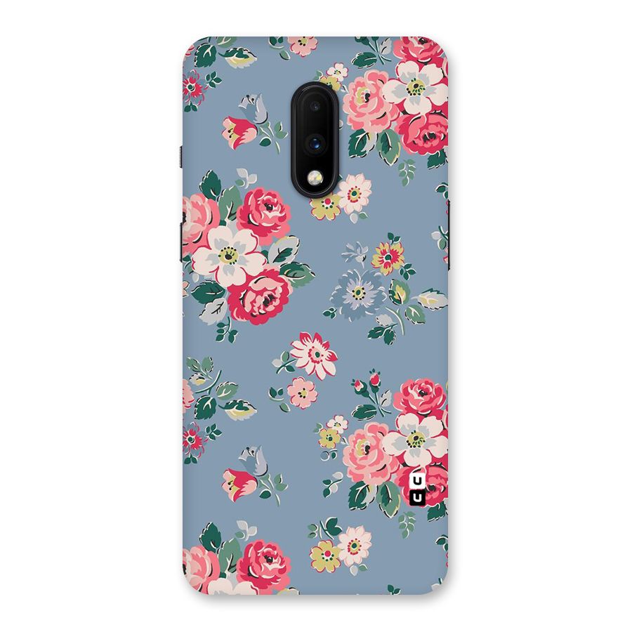 Vintage Flower Pattern Back Case for OnePlus 7
