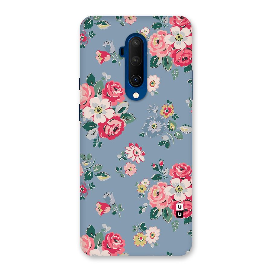 Vintage Flower Pattern Back Case for OnePlus 7T Pro