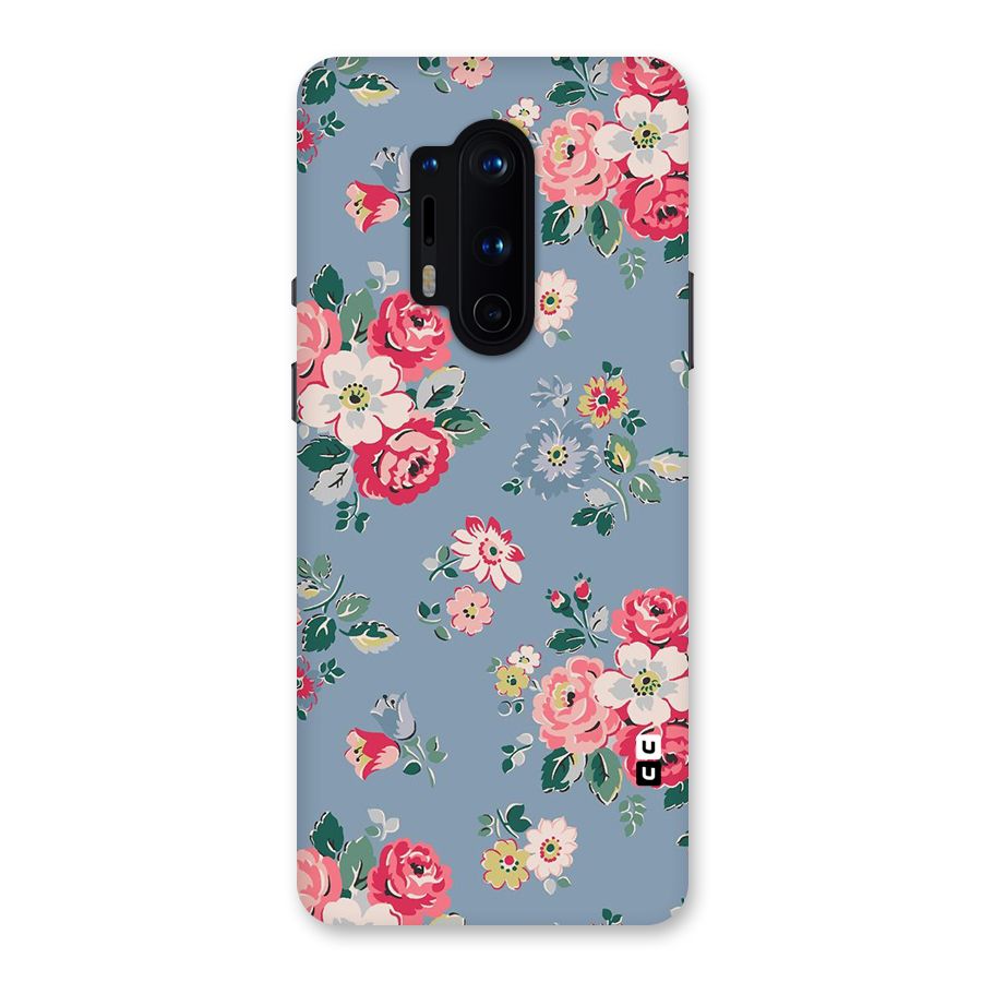 Vintage Flower Pattern Back Case for OnePlus 8 Pro