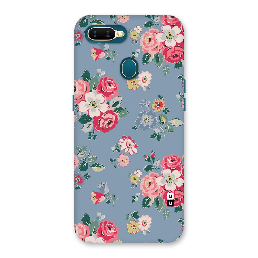 Vintage Flower Pattern Back Case for Oppo A11k