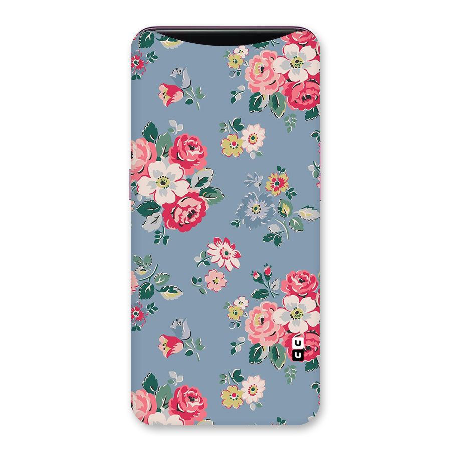 Vintage Flower Pattern Back Case for Oppo Find X