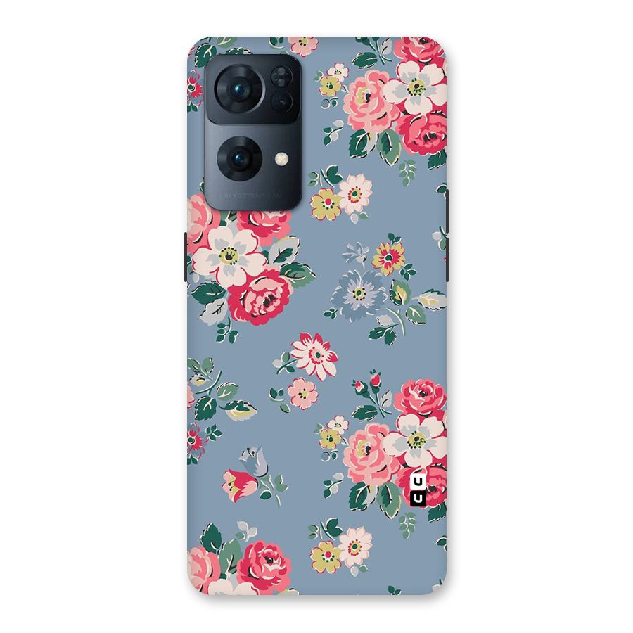 Vintage Flower Pattern Back Case for Oppo Reno7 Pro 5G