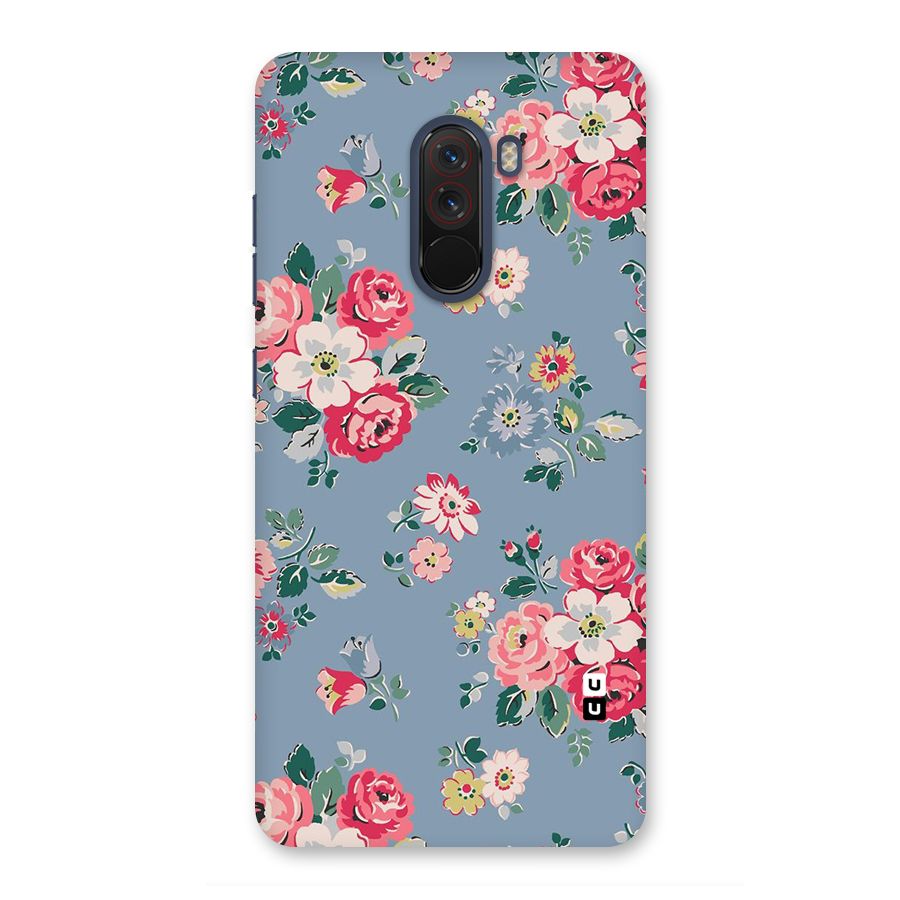 Vintage Flower Pattern Back Case for Poco F1