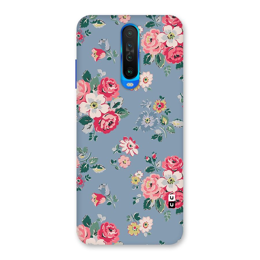 Vintage Flower Pattern Back Case for Poco X2