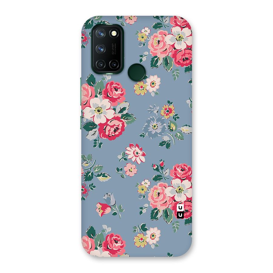 Vintage Flower Pattern Back Case for Realme 7i